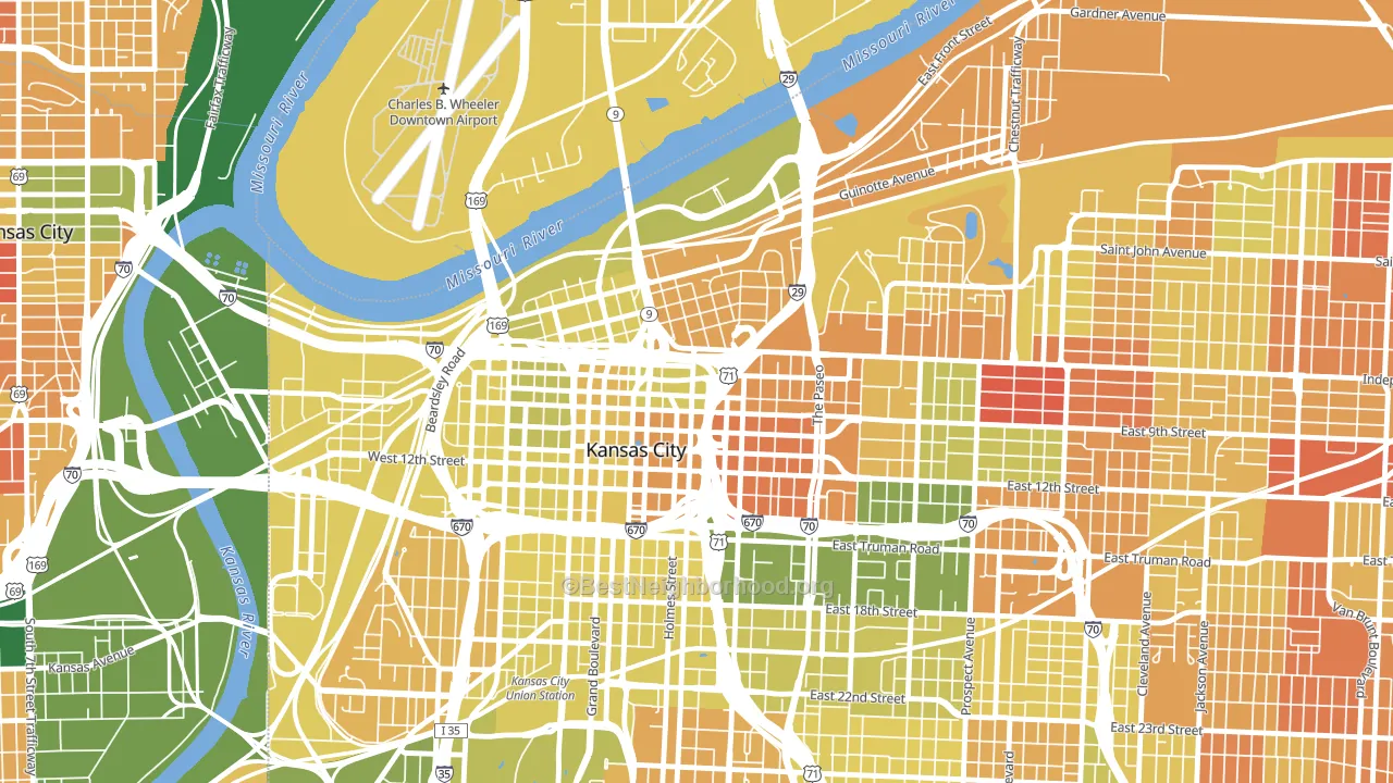 64106, MO block-group voter-turnout map