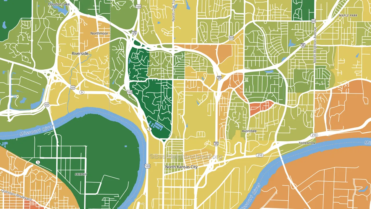 64116, MO block-group voter-turnout map
