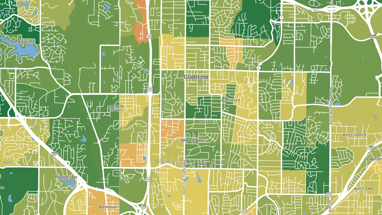 64118, MO block-group voter-turnout map