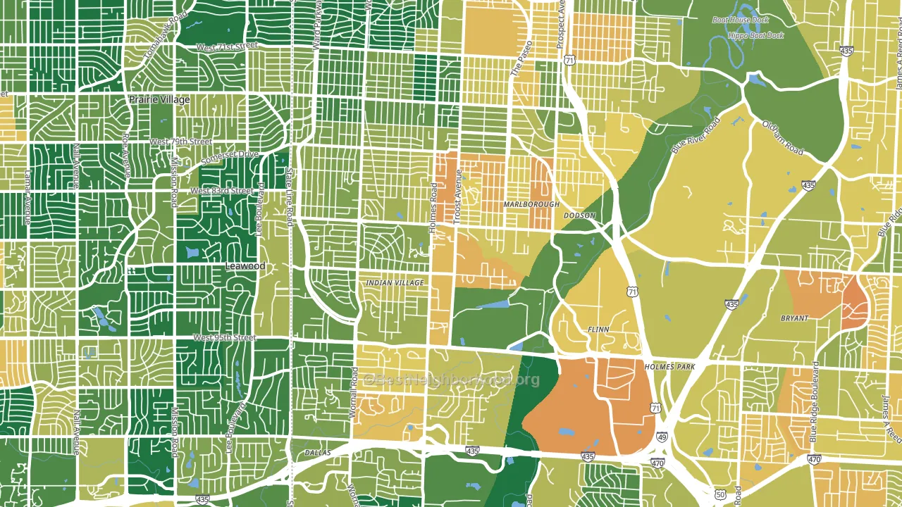 64131, MO block-group voter-turnout map