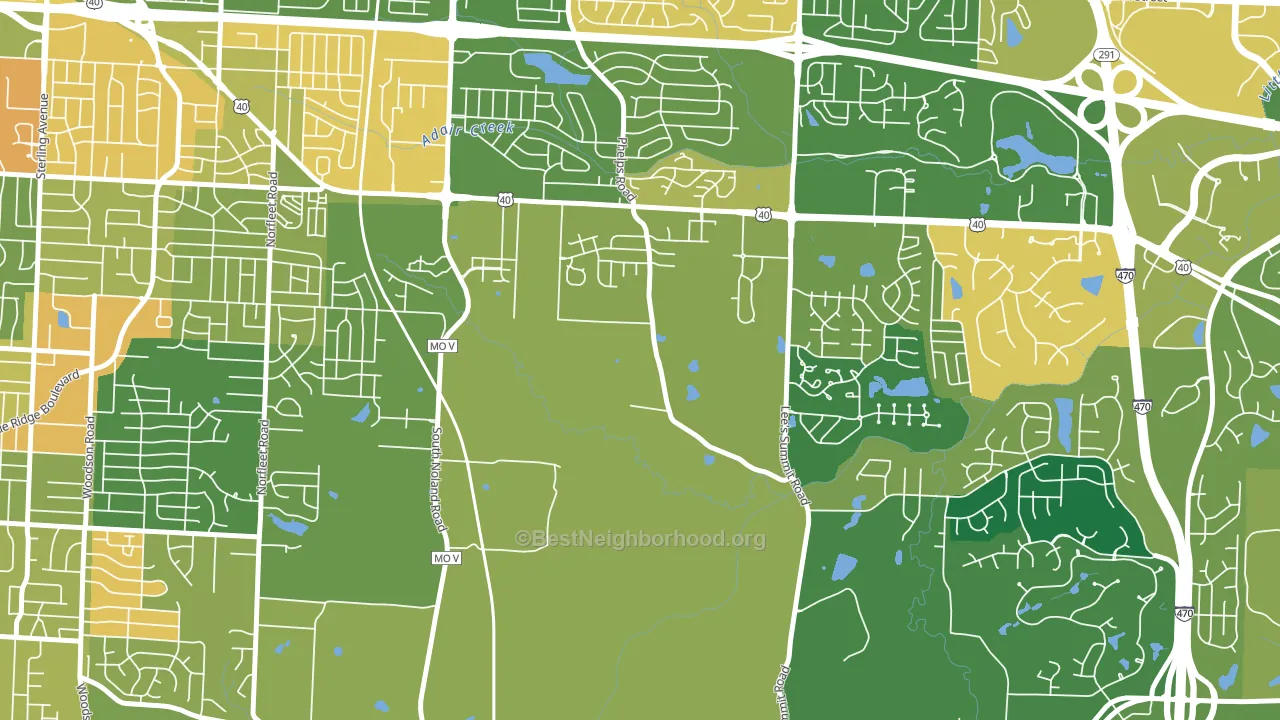 64136, MO block-group voter-turnout map