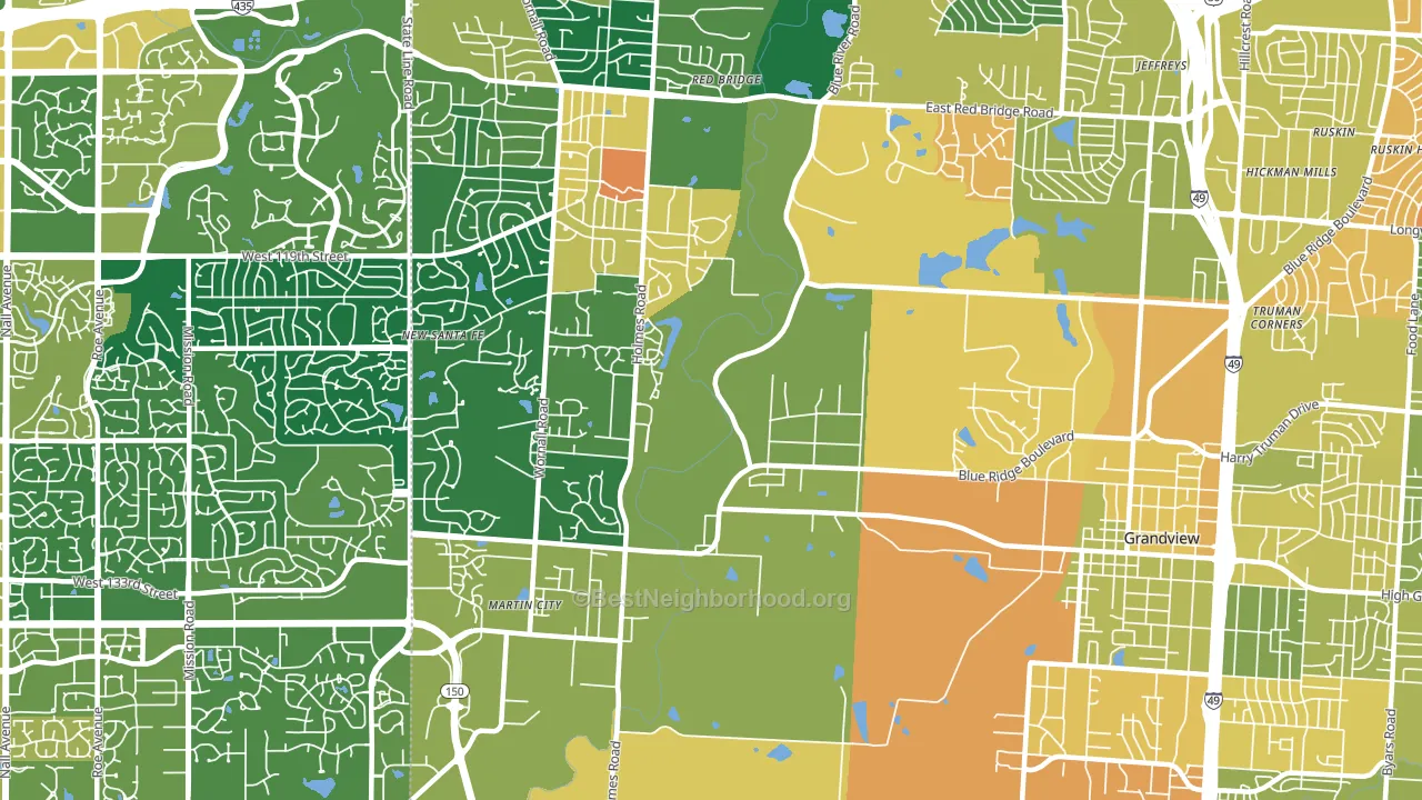 64146, MO block-group voter-turnout map
