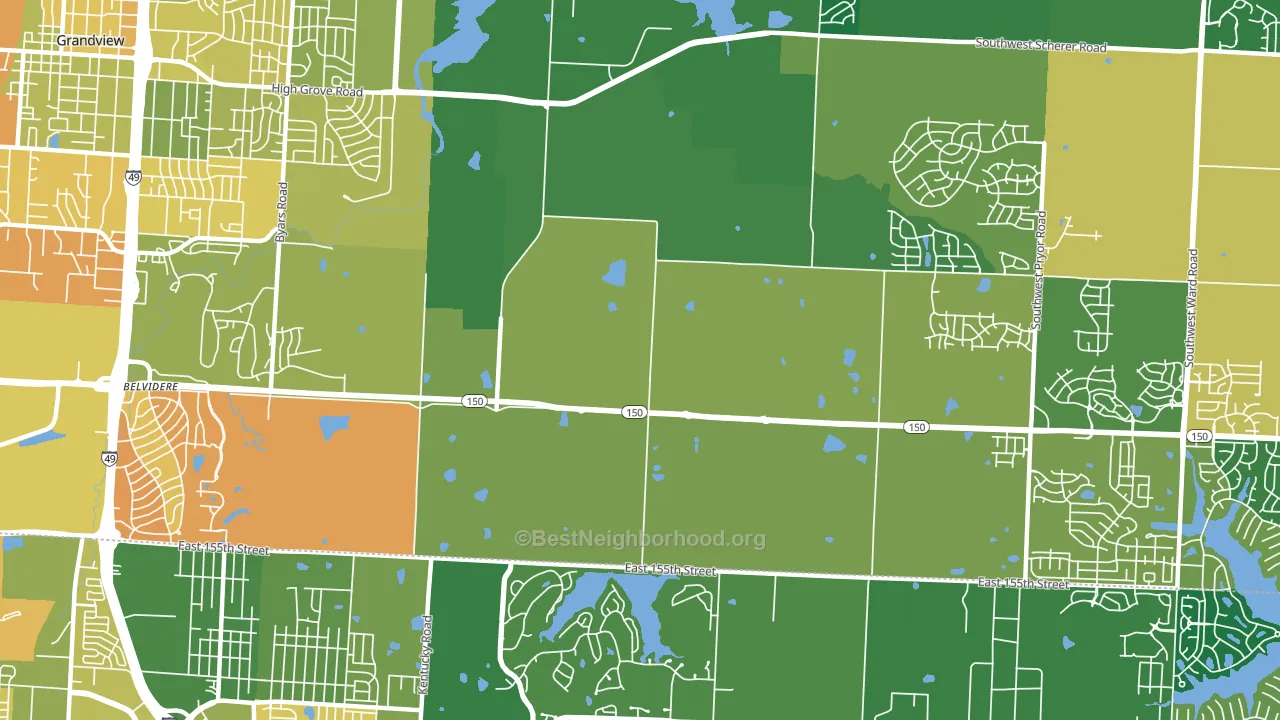 64149, MO block-group voter-turnout map