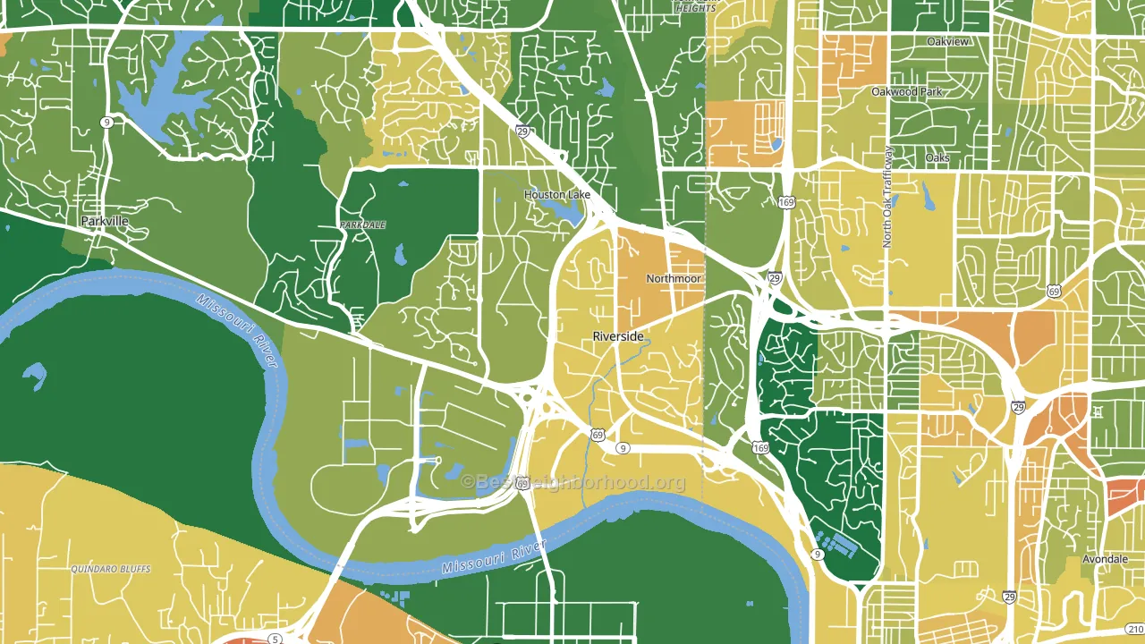 64150, MO block-group voter-turnout map