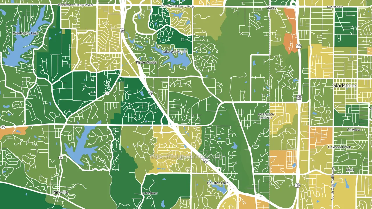 64151, MO block-group voter-turnout map