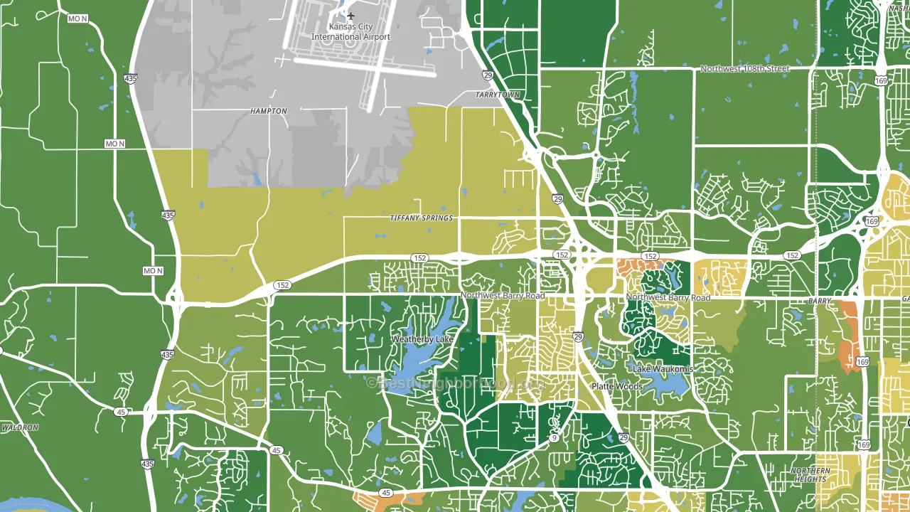 64153, MO block-group voter-turnout map