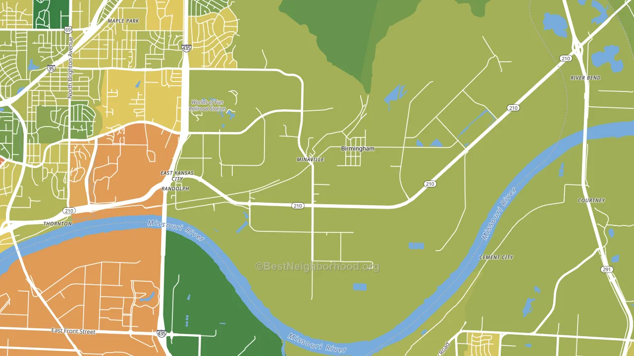 64161, MO block-group voter-turnout map