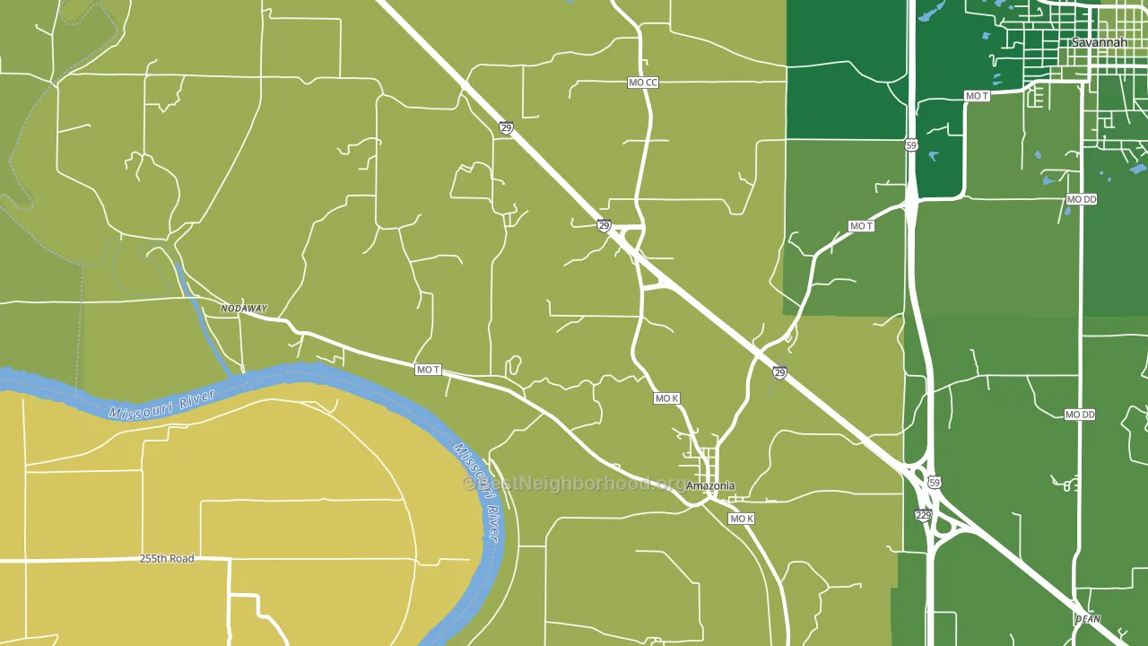 64421, MO block-group voter-turnout map