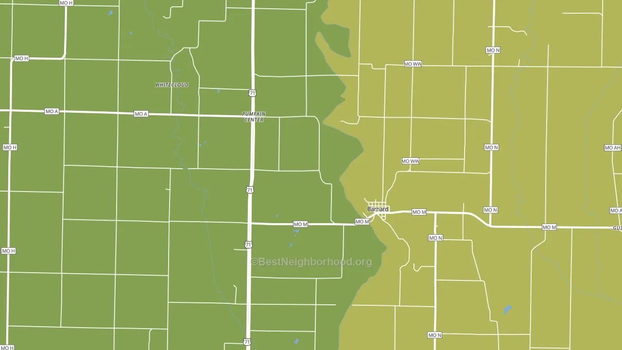 64423, MO block-group voter-turnout map