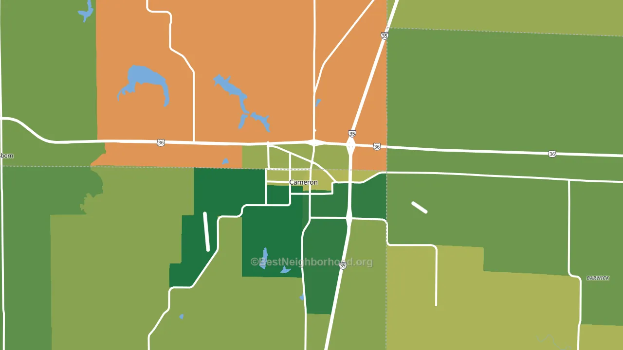 64429, MO block-group voter-turnout map
