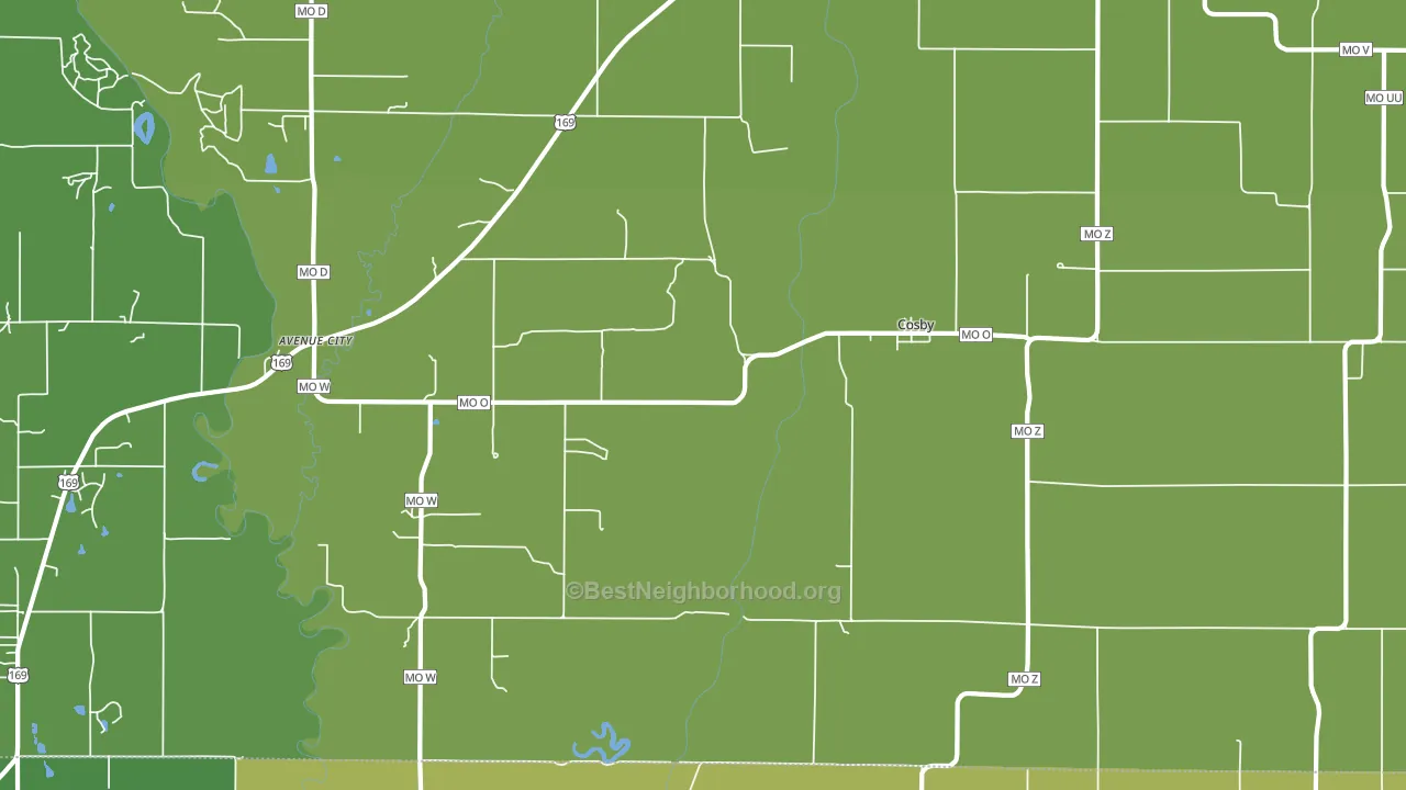 64436, MO block-group voter-turnout map
