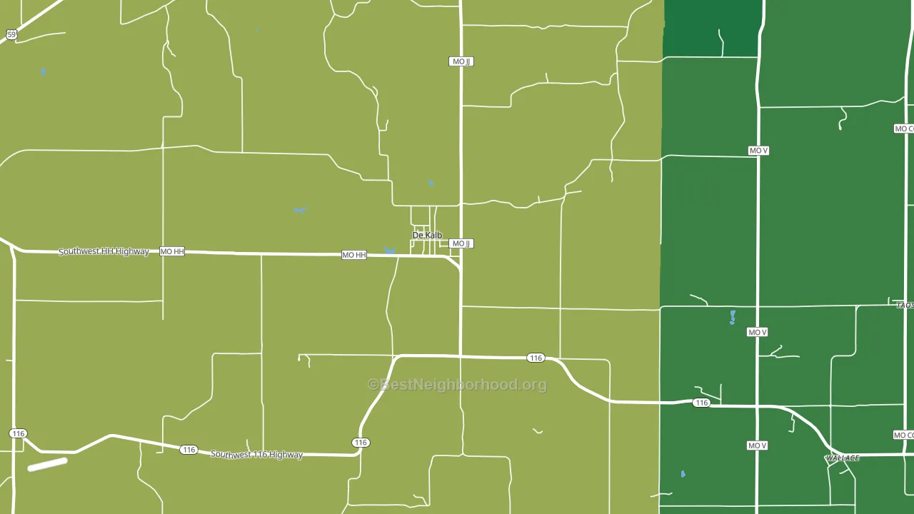 64440, MO block-group voter-turnout map