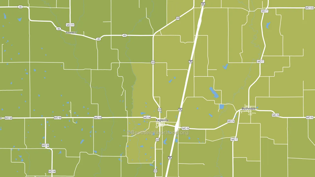 64442, MO block-group voter-turnout map