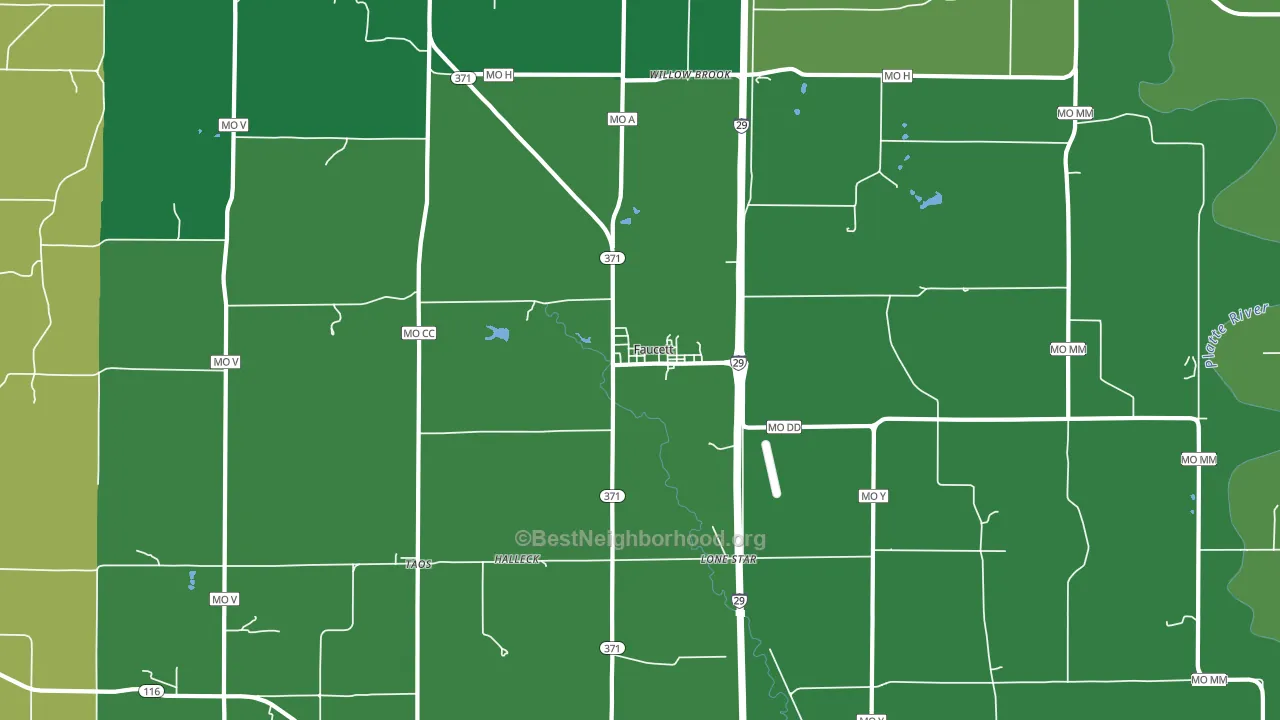 64448, MO block-group voter-turnout map