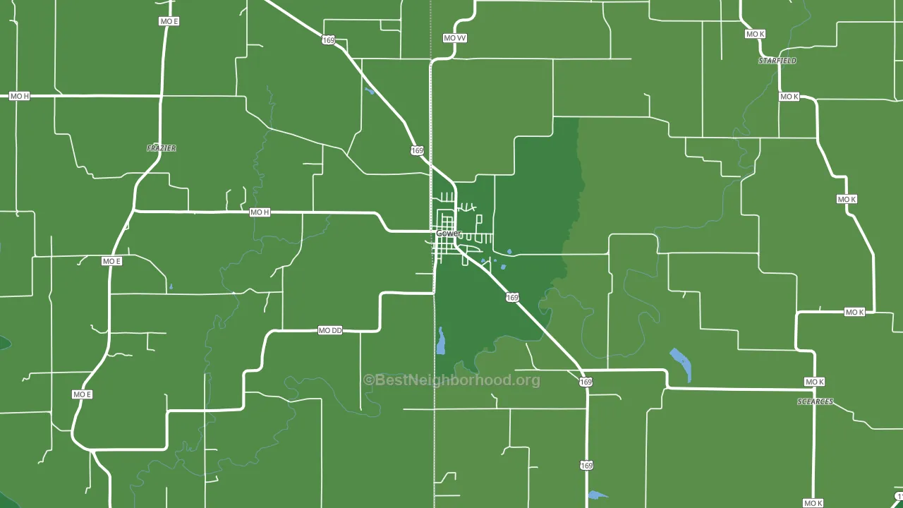 64454, MO block-group voter-turnout map