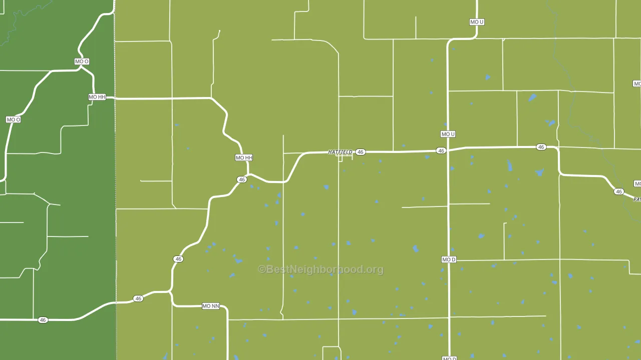 64458, MO block-group voter-turnout map