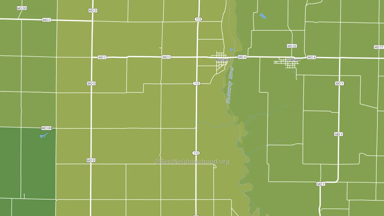 64466, MO block-group voter-turnout map
