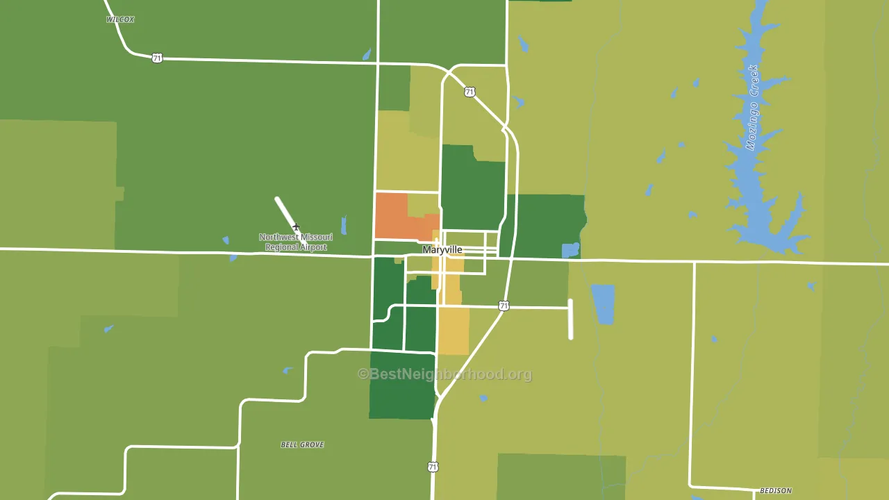 64468, MO block-group voter-turnout map