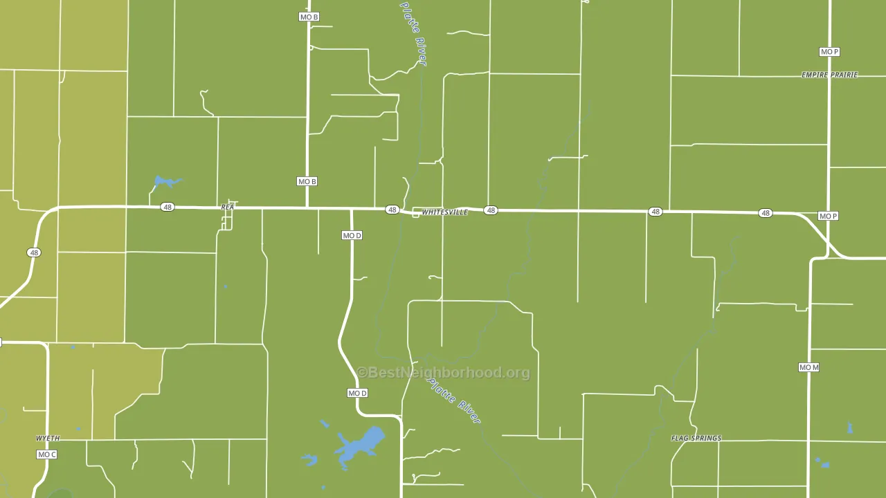 64480, MO block-group voter-turnout map