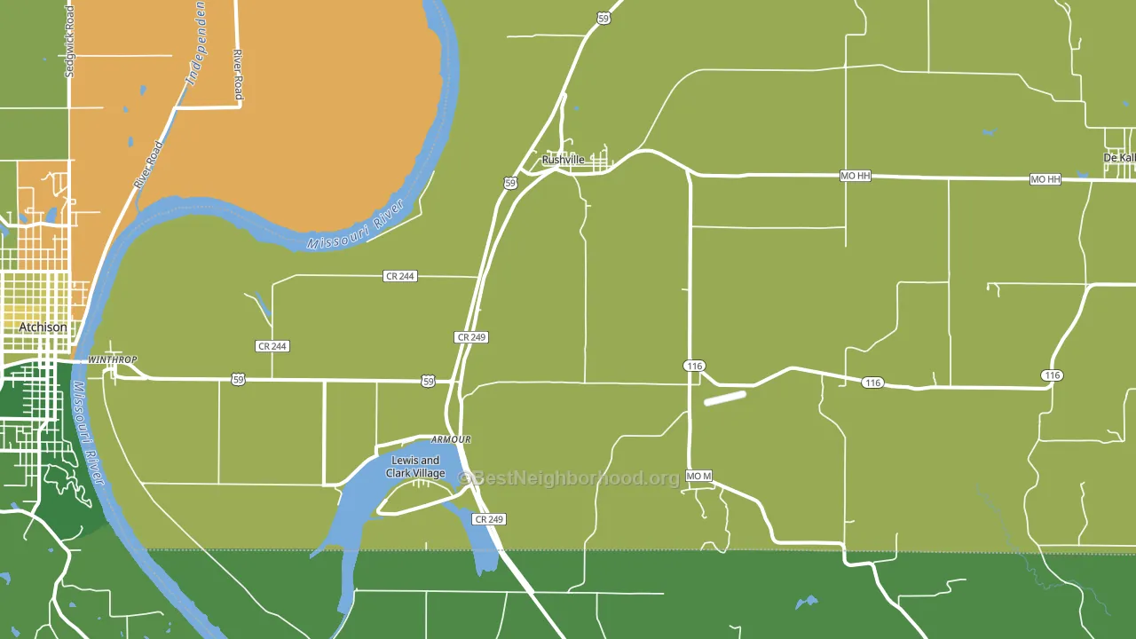 64484, MO block-group voter-turnout map