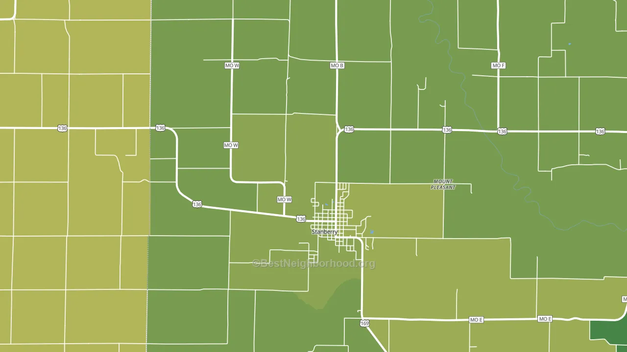 64489, MO block-group voter-turnout map