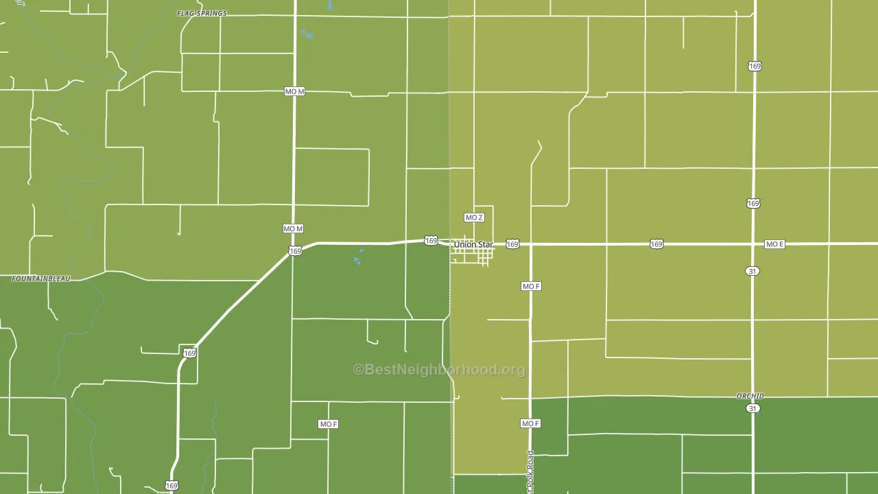 64494, MO block-group voter-turnout map