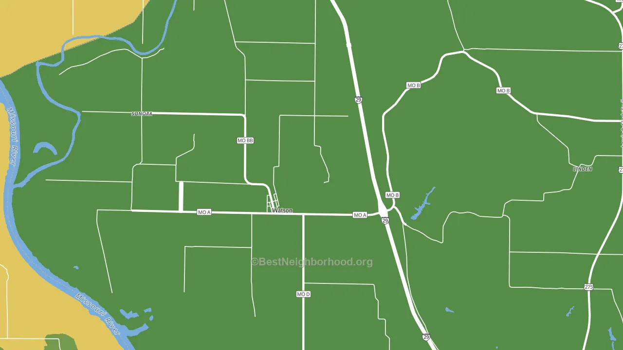 64496, MO block-group voter-turnout map