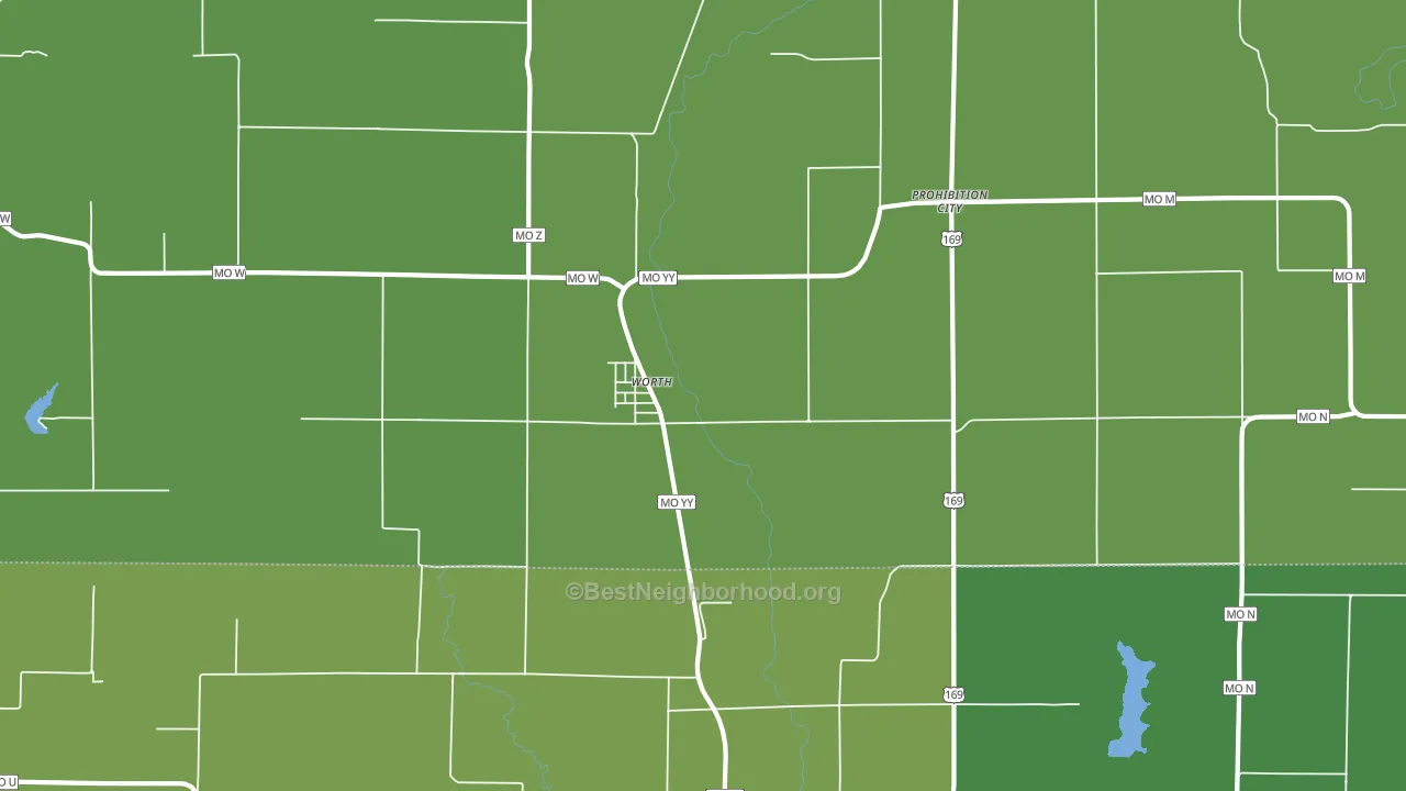 64499, MO block-group voter-turnout map