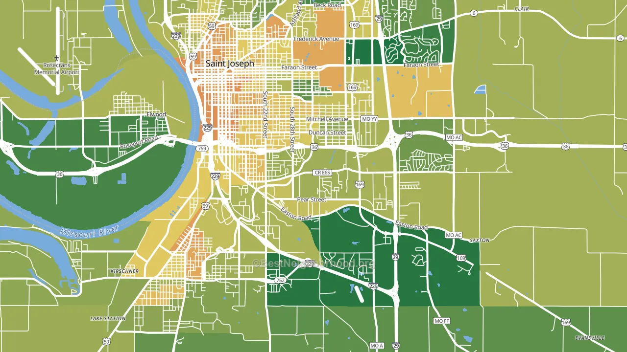 64503, MO block-group voter-turnout map