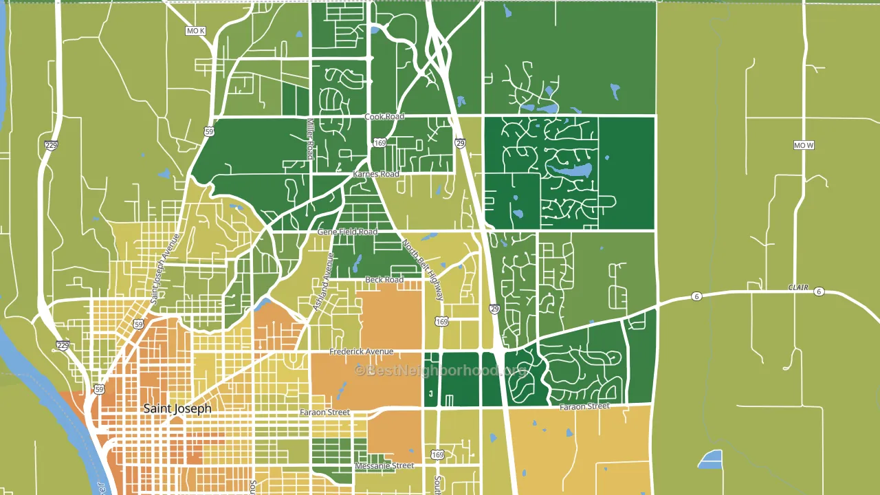 64506, MO block-group voter-turnout map