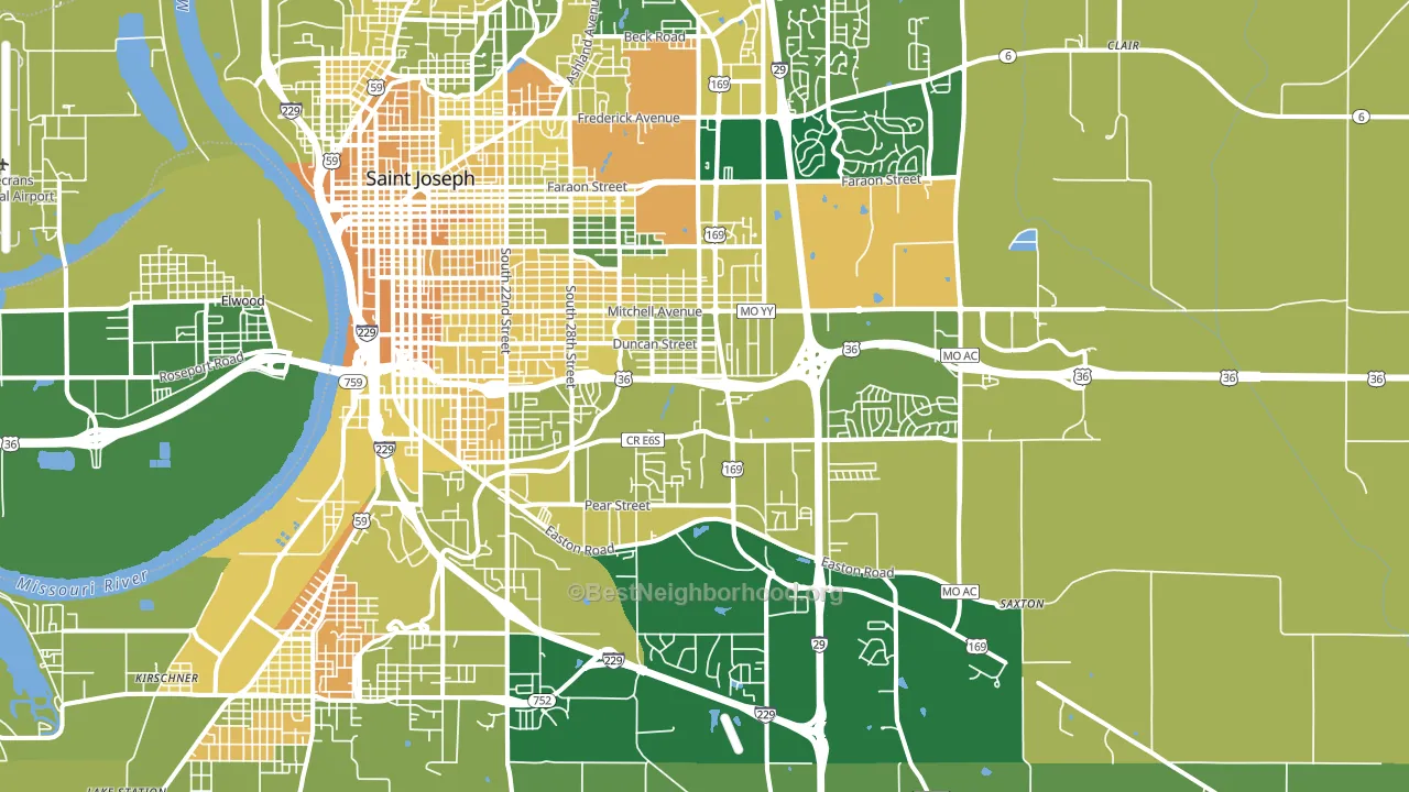 64507, MO block-group voter-turnout map