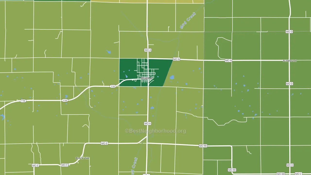 64624, MO block-group voter-turnout map