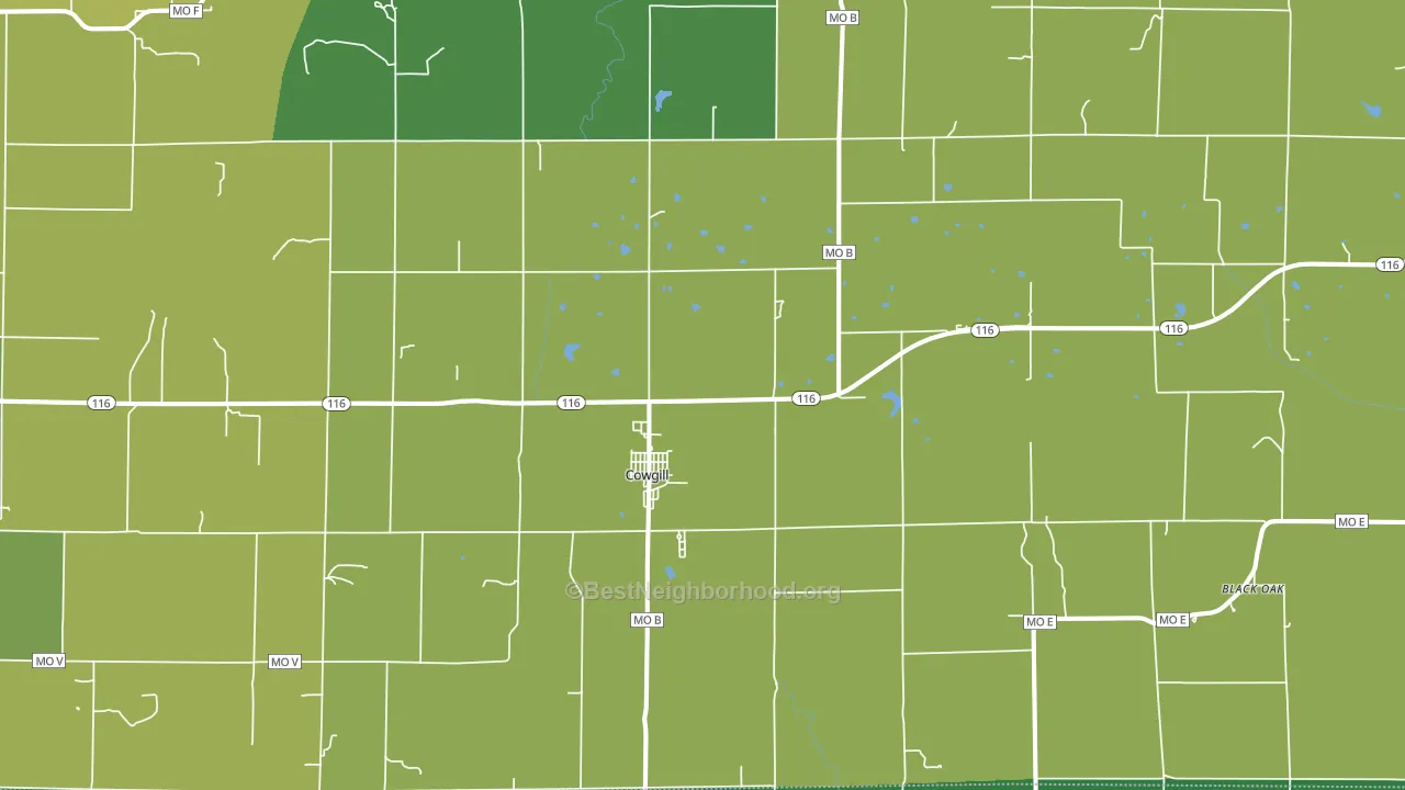 64637, MO block-group voter-turnout map