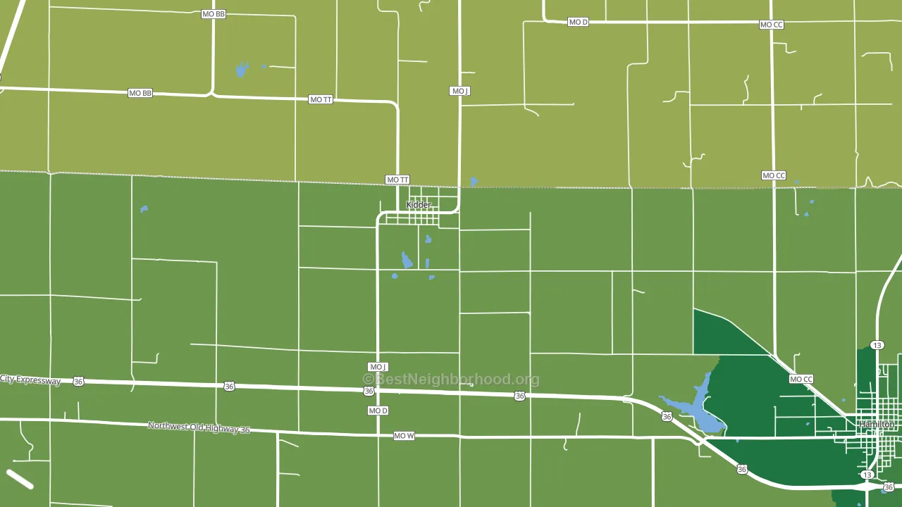 64649, MO block-group voter-turnout map