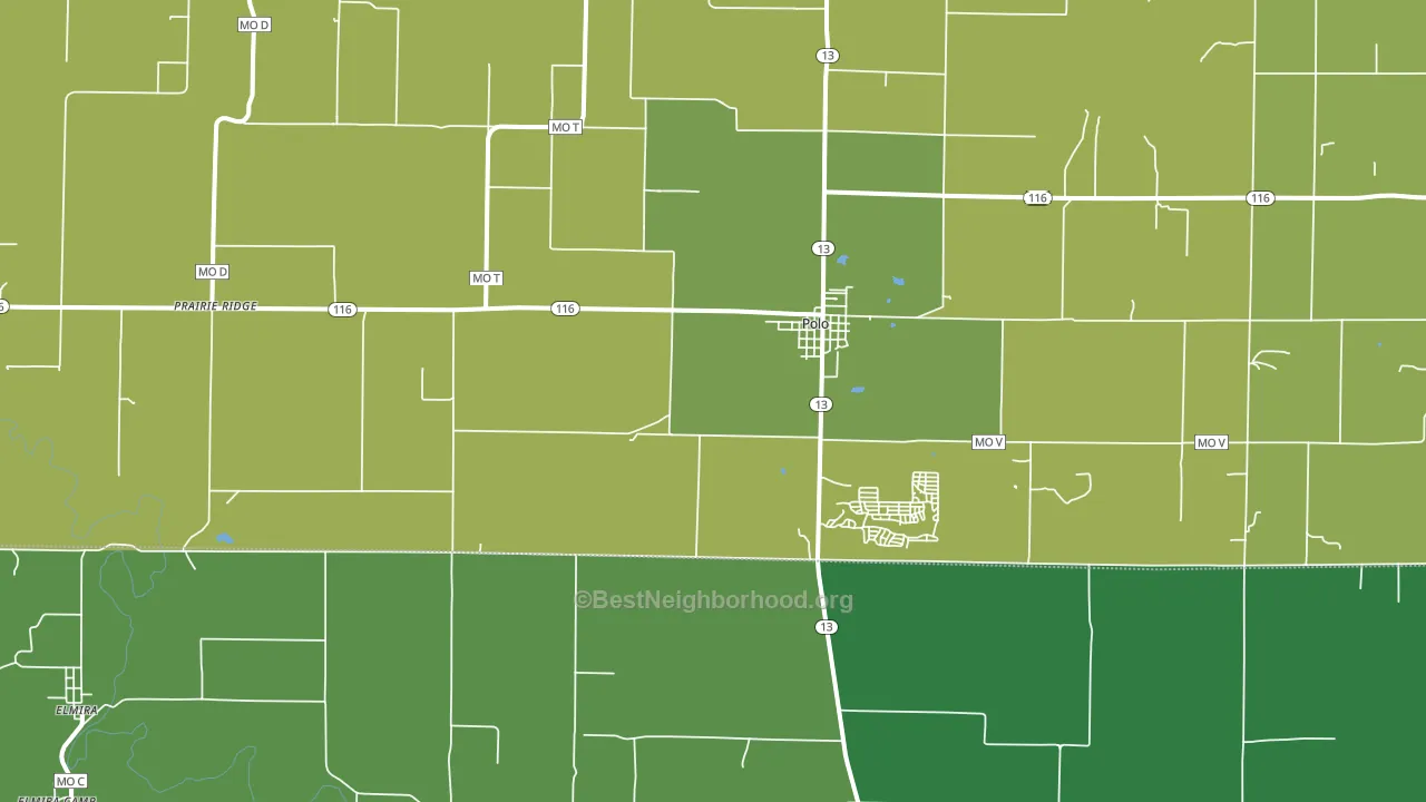 64671, MO block-group voter-turnout map