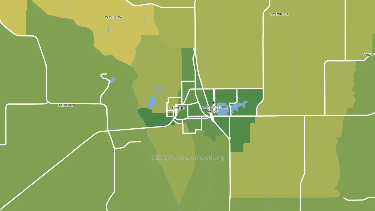 64683, MO block-group voter-turnout map