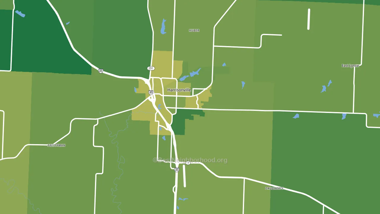 64701, MO block-group voter-turnout map