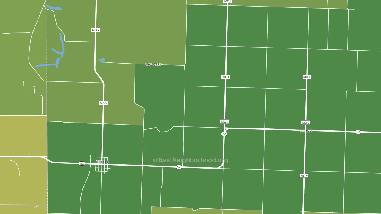 64722, MO block-group voter-turnout map