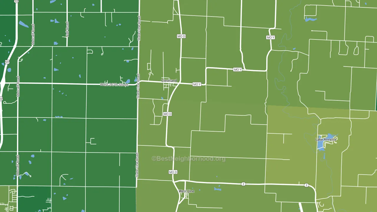64734, MO block-group voter-turnout map