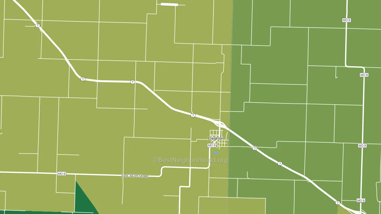 64739, MO block-group voter-turnout map