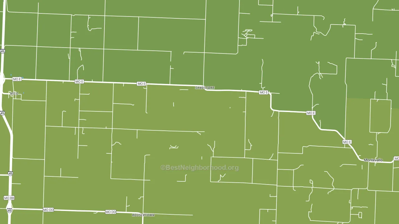 64767, MO block-group voter-turnout map