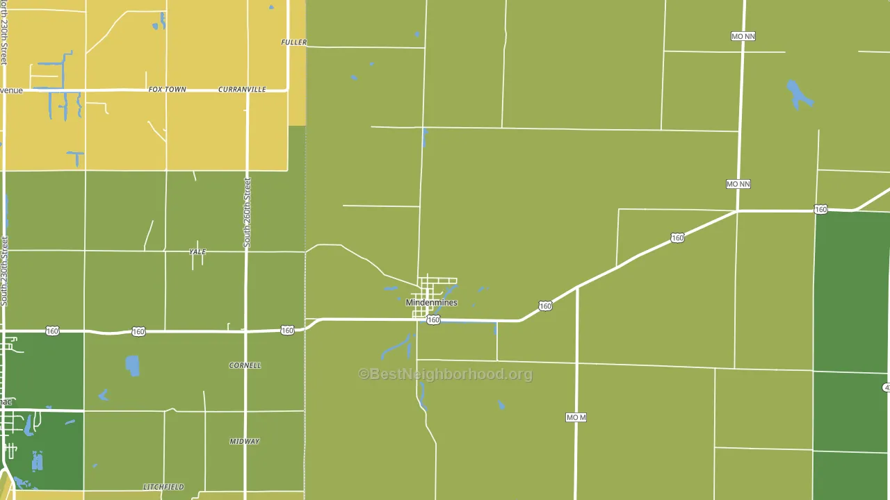 64769, MO block-group voter-turnout map