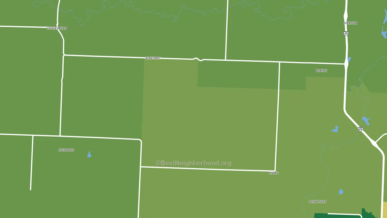 64778, MO block-group voter-turnout map