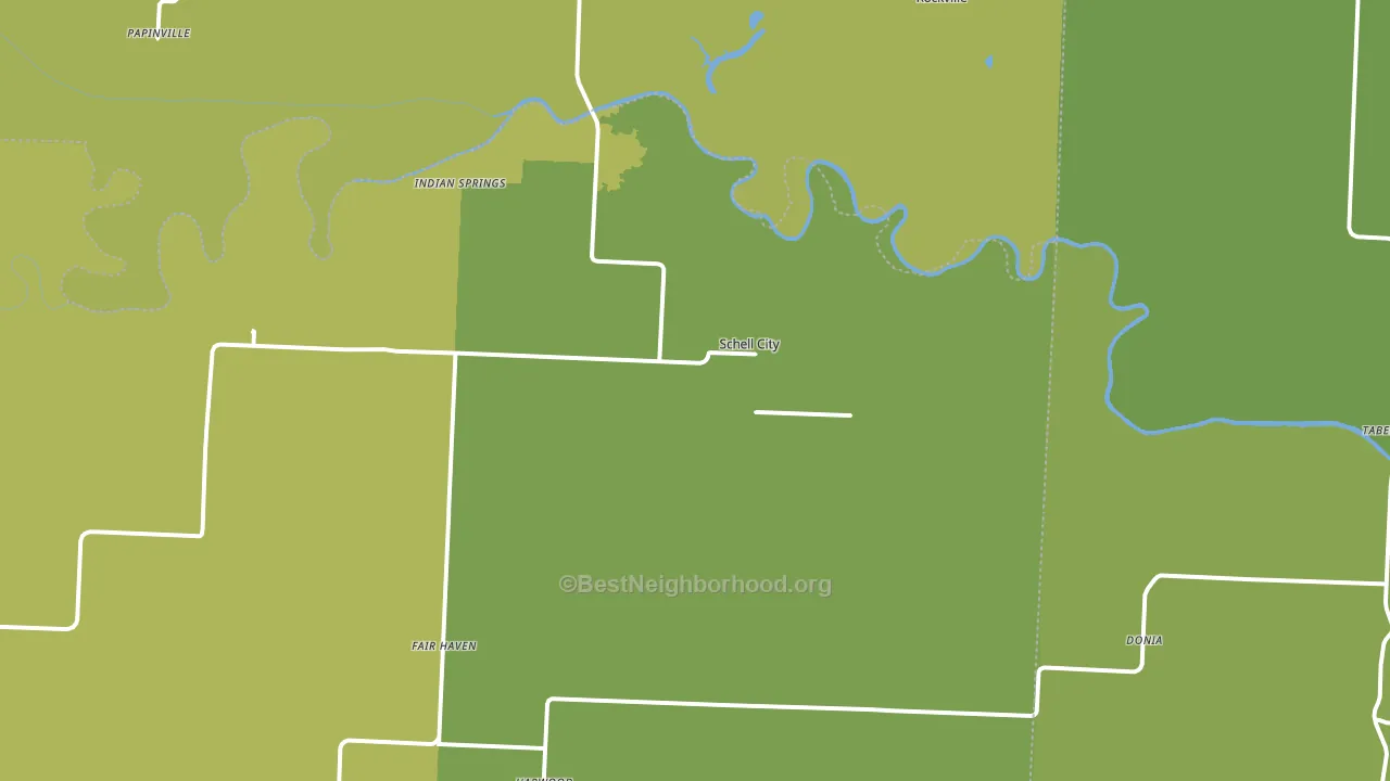 64783, MO block-group voter-turnout map
