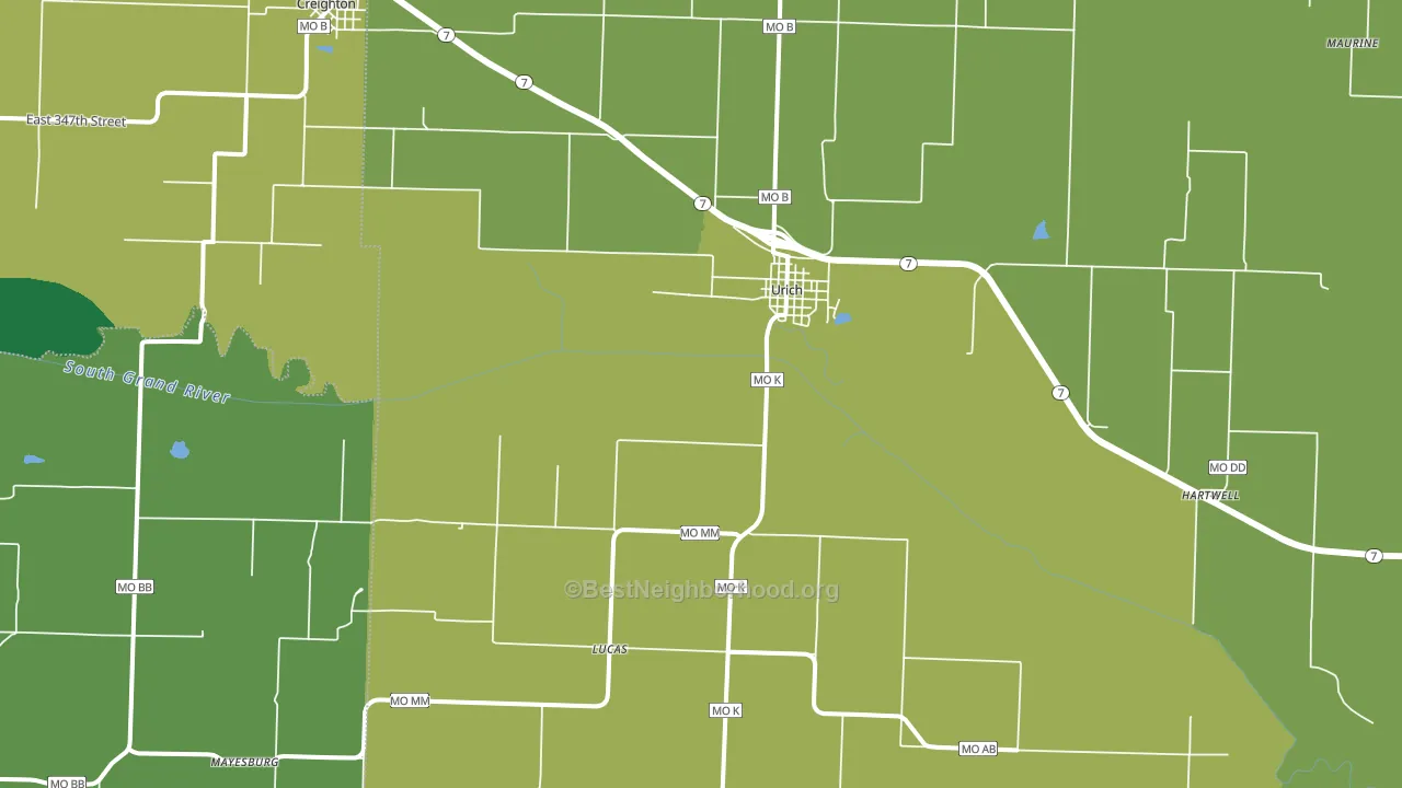 64788, MO block-group voter-turnout map