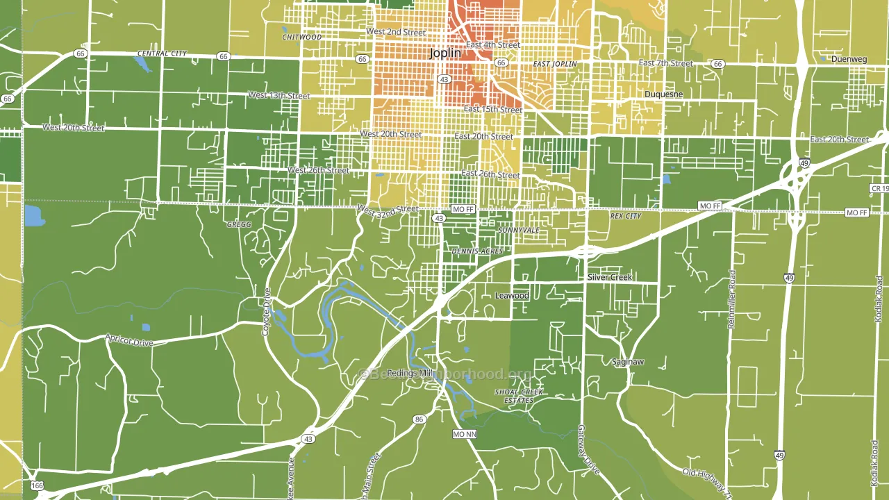 64804, MO block-group voter-turnout map