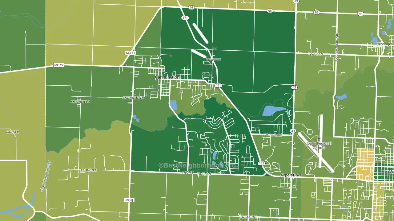 64834, MO block-group voter-turnout map