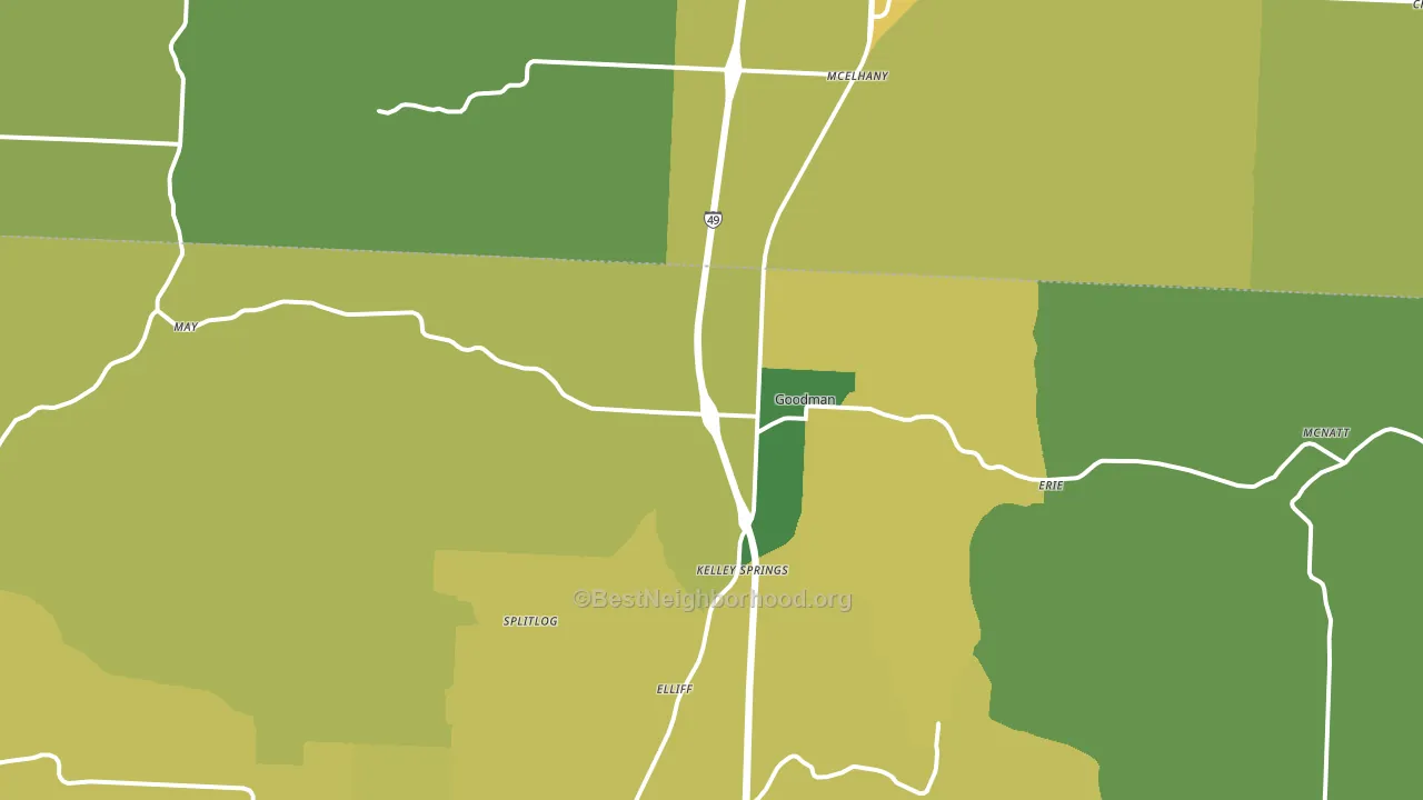 64843, MO block-group voter-turnout map