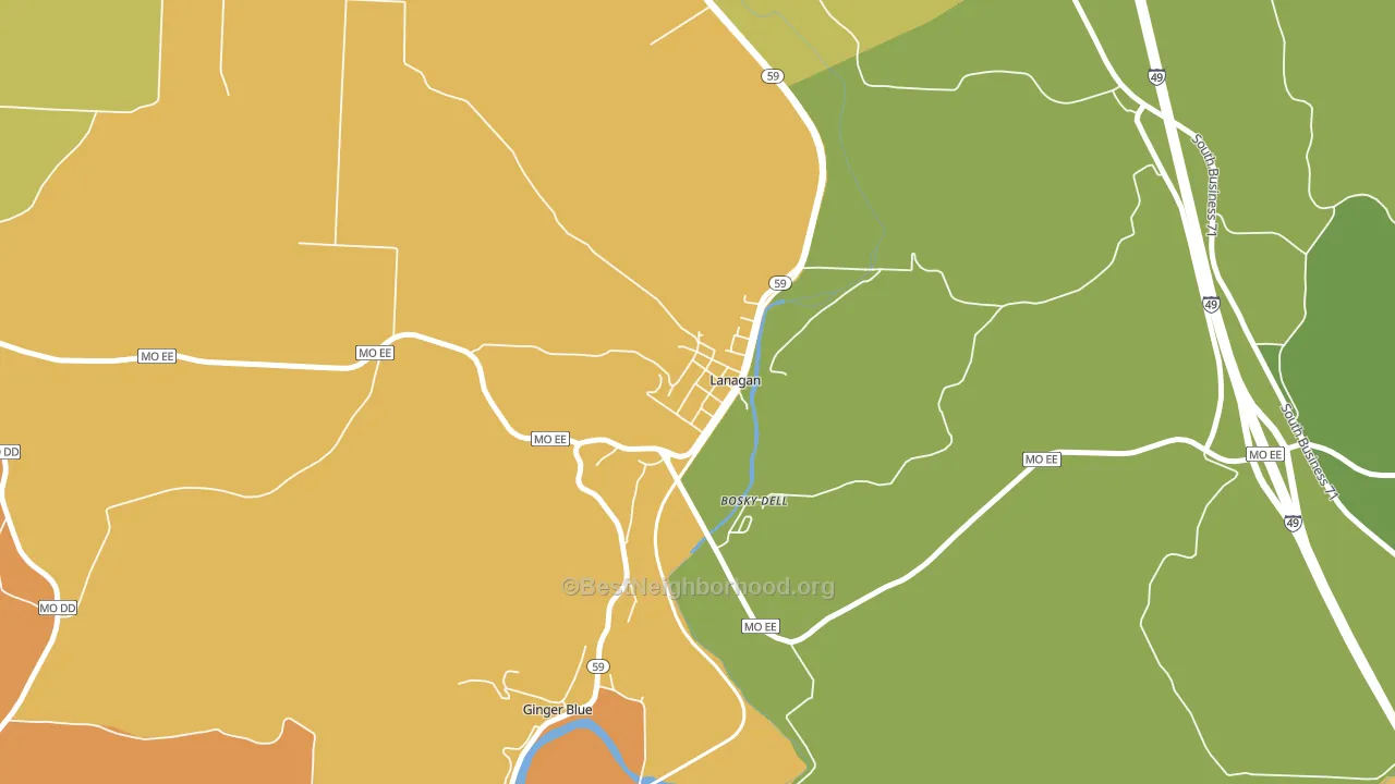 64847, MO block-group voter-turnout map
