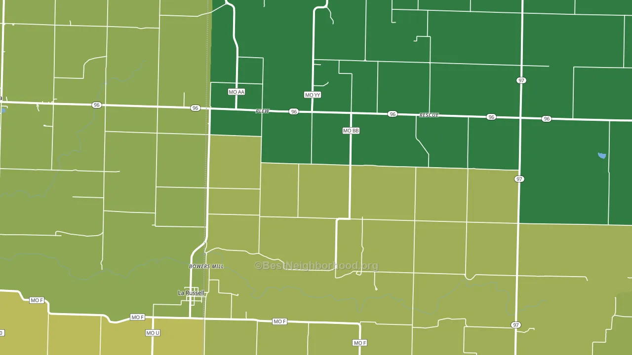 64848, MO block-group voter-turnout map